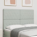 vidaXL Tăblie LED cu lumini cu bandă LED Gri deschis 80 cm Catifea