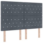 vidaXL Tetedă LED gri închis, 80 cm, din catifea vidaXL Tetedă LED gri închis, 80 cm, din catifea