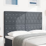 vidaXL Tetedă LED gri închis, 80 cm, din catifea vidaXL Tetedă LED gri închis, 80 cm, din catifea