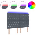 vidaXL Tetedă LED gri închis, 80 cm, din catifea vidaXL Tetedă LED gri închis, 80 cm, din catifea
