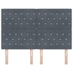 vidaXL Tetedă LED gri închis, 80 cm, din catifea vidaXL Tetedă LED gri închis, 80 cm, din catifea