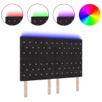vidaXL Tăblie LED cu lumini cu bandă LED Argyle Negru 80 cm Catifea vidaXL Tăblie LED cu lumini cu bandă LED Argyle Negru 80 cm Catifea