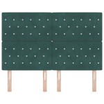 vidaXL Cap de pat LED verde închis, 80 cm, din catifea vidaXL Cap de pat LED verde închis, 80 cm, din catifea