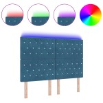 vidaXL Tăblie LED cu lumini cu bandă LED Albastru închis 80 cm Catifea vidaXL Tăblie LED cu lumini cu bandă LED Albastru închis 80 cm Catifea