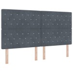 vidaXL Tăblie LED cu lumini cu bandă LED Gri închis 90 cm Catifea