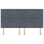 vidaXL Tăblie LED cu lumini cu bandă LED Gri închis 90 cm Catifea