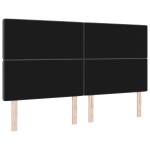 vidaXL Tăblie LED cu lumini cu bandă LED Gri închis 90 cm Catifea