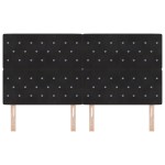 vidaXL Tăblie LED cu lumini cu bandă LED Argyle Negru 90 cm Catifea vidaXL Tăblie LED cu lumini cu bandă LED Argyle Negru 90 cm Catifea