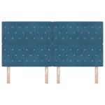 vidaXL Tăblie LED cu lumini cu bandă LED Albastru închis 90 cm Catifea vidaXL Tăblie LED cu lumini cu bandă LED Albastru închis 90 cm Catifea