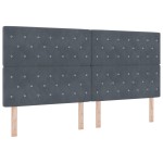 vidaXL Tăblie LED cu lumini cu bandă LED Gri închis 100 cm Catifea