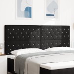 vidaXL Tăblie LED cu lumini cu bandă LED Argyle Negru 100 cm Catifea vidaXL Tăblie LED cu lumini cu bandă LED Argyle Negru 100 cm Catifea