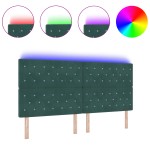 vidaXL Cap de pat LED verde închis, 100 cm, din catifea vidaXL Cap de pat LED verde închis, 100 cm, din catifea