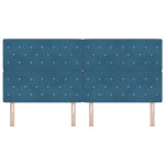 vidaXL Tăblie LED Argyle cu headboard Albastru închis 100 cm Catifea vidaXL Tăblie LED Argyle cu headboard Albastru închis 100 cm Catifea