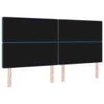 vidaXL Tăblie LED Argyle cu headboard Albastru închis 100 cm Catifea vidaXL Tăblie LED Argyle cu headboard Albastru închis 100 cm Catifea