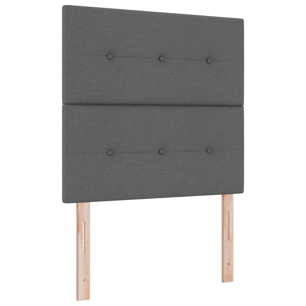 vidaXL Cap de pat LED gri închis 80 cm din țesătură