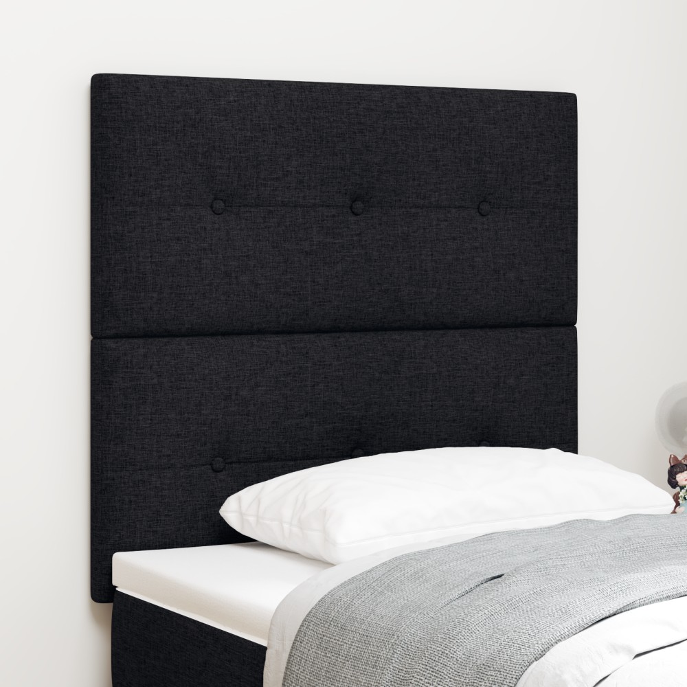 vidaXL Capăt de pat LED negru, 80 cm, din țesătură