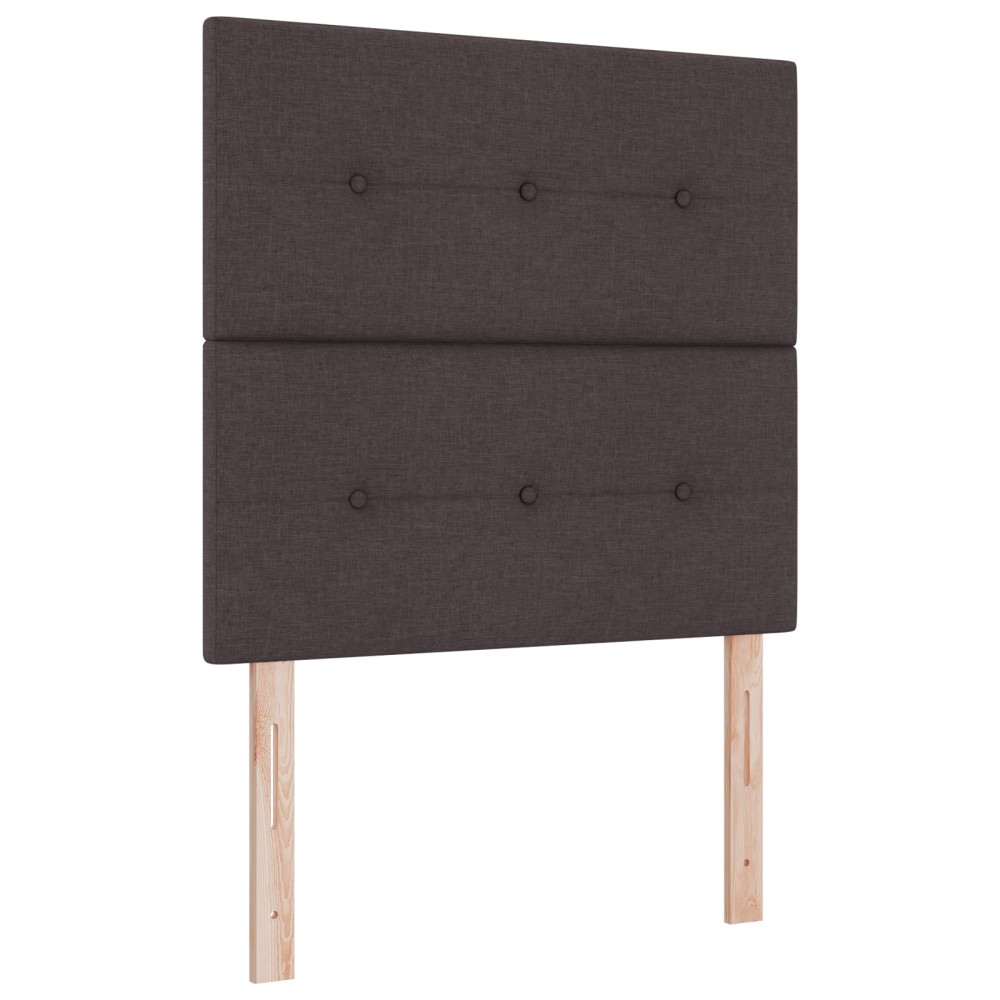 vidaXL Cap de pat LED maro închis de 80 cm din țesătură