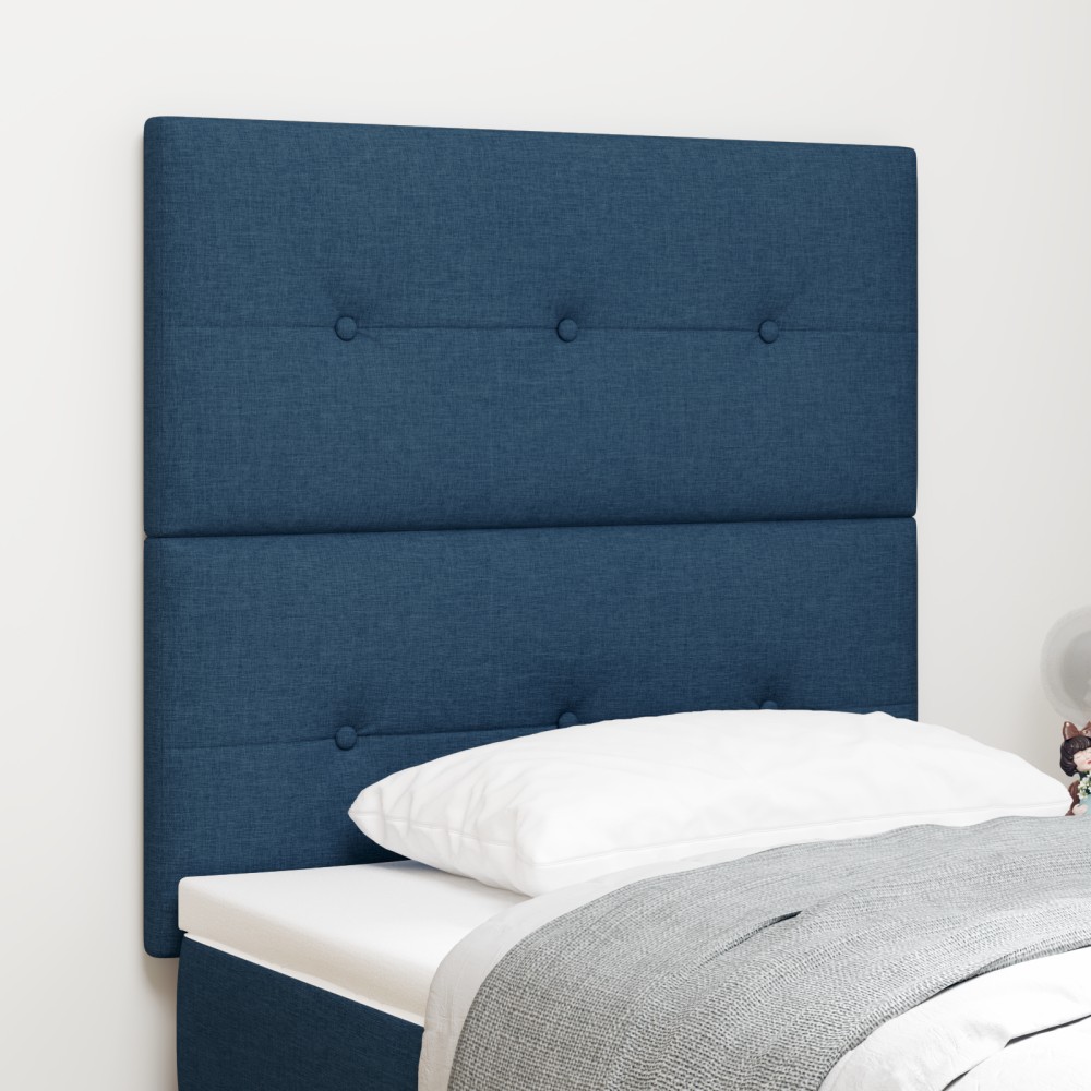 vidaXL Cap de pat LED albastru 80 cm, țesătură