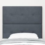 vidaXL Tăblie cap cu lumini cu bandă LED Ajustabil Gri 80 cm Catifea vidaXL Tăblie cap cu lumini cu bandă LED Ajustabil Gri 80 cm Catifea