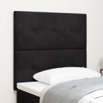 Tăblie LED vidaXL Neagră 80 cm Catifea