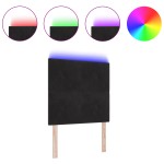 Tăblie LED vidaXL Neagră 80 cm Catifea