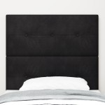 Tăblie LED vidaXL Neagră 80 cm Catifea