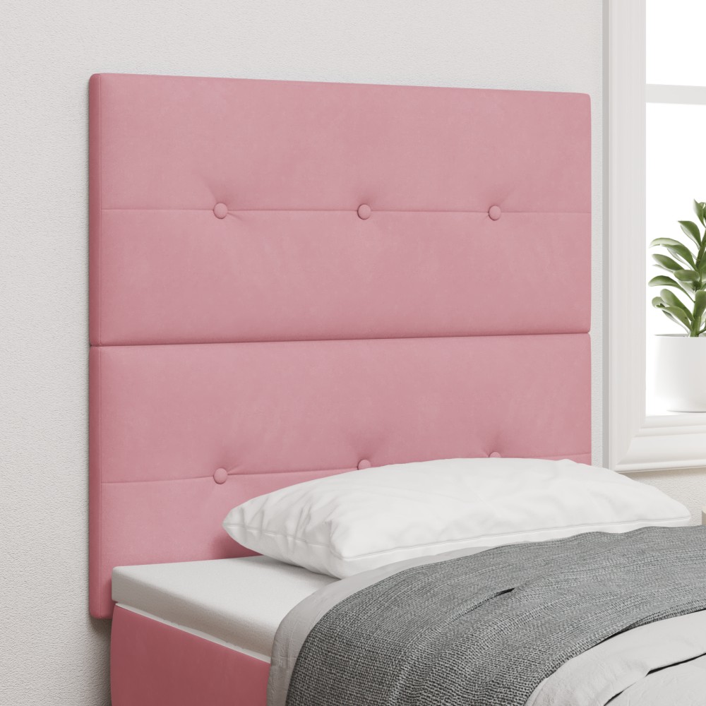 Tăblie LED vidaXL Roz 80 cm Catifea