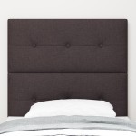 vidaXL Cap de pat LED maro închis, 90 cm, țesătură vidaXL Cap de pat LED maro închis, 90 cm, țesătură