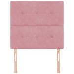 vidaXL Tăblie cap cu lumini cu bandă LED Ajustabil Roz 90 cm Catifea