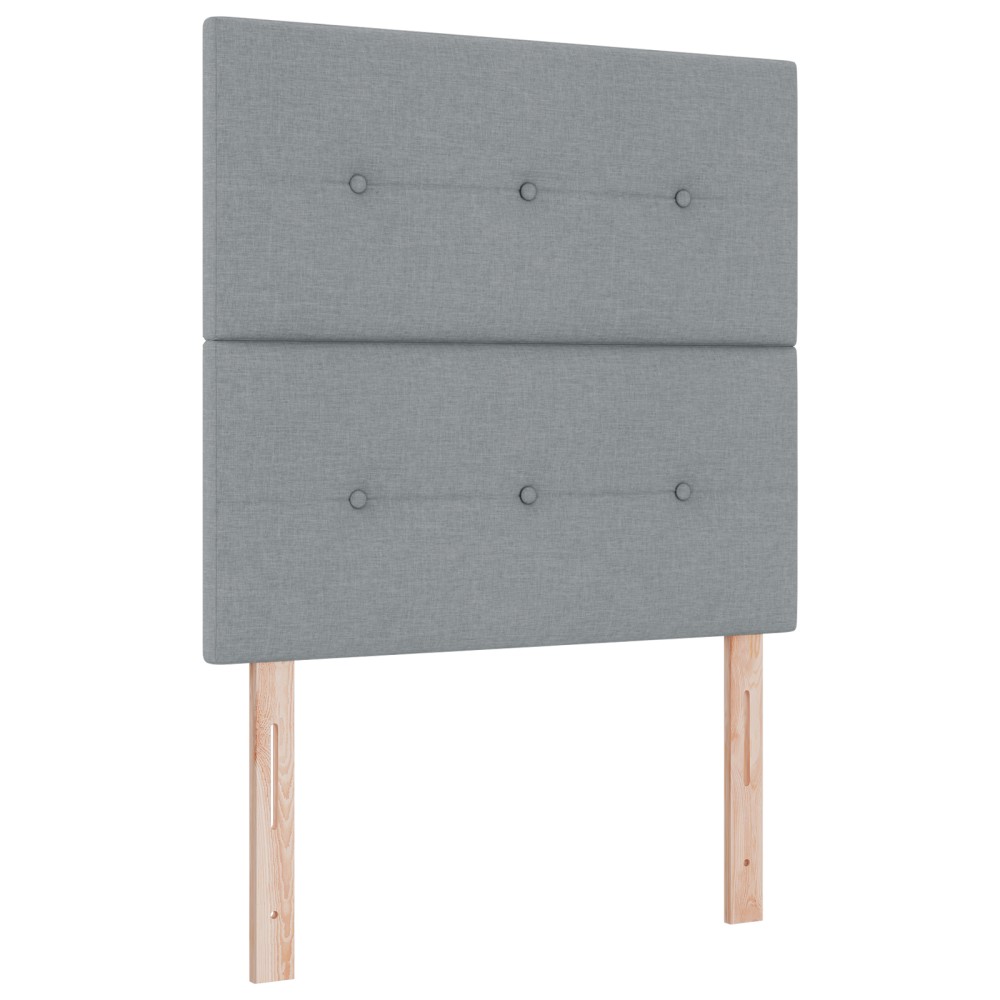 vidaXL Căpătâi LED gri deschis 100 cm, din material textil