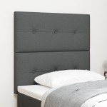 vidaXL Cap de pat cu LED gri închis, 100 cm din țesătură