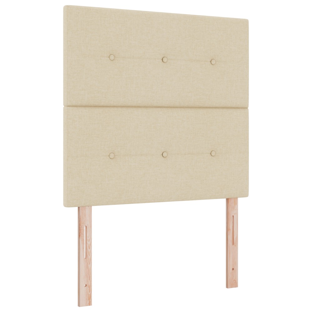 vidaXL Capat de pat LED crem, 100 cm, țesătură
