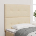 vidaXL Capat de pat LED crem, 100 cm, țesătură
