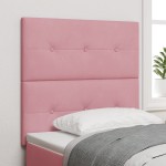 vidaXL Headboard LED Roz 100 cm Catifea vidaXL Headboard LED Roz 100 cm Catifea