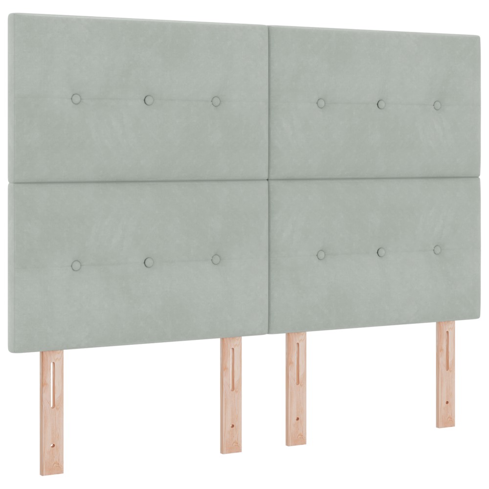 vidaXL Lumină de Cap Dorsal Gri 72 cm Catifea