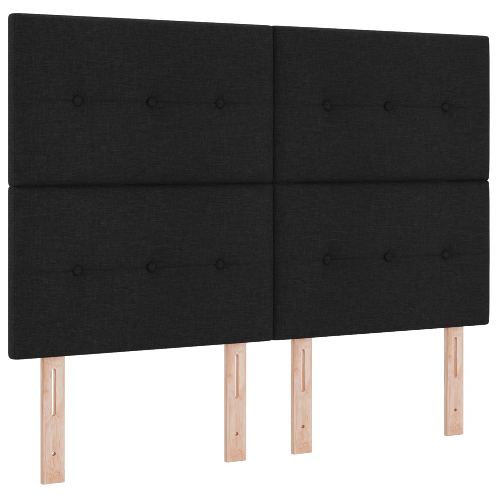 vidaXL Cap de pat LED negru de 80 cm din țesătură