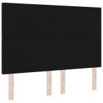 vidaXL Cap de pat LED negru de 80 cm din țesătură