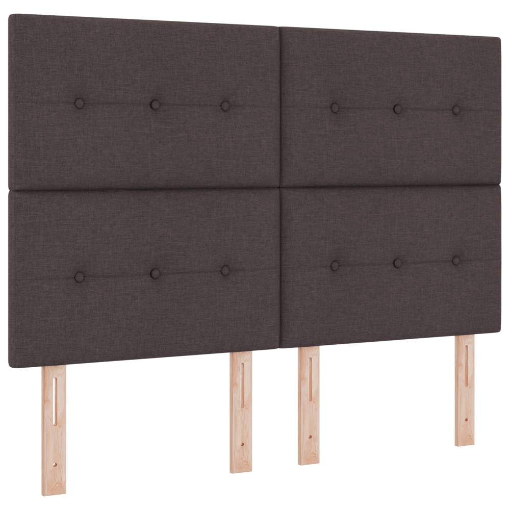 vidaXL Cap de pat LED maro închis, din țesătură, de 80 cm