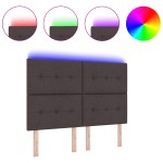 vidaXL Cap de pat LED maro închis, din țesătură, de 80 cm vidaXL Cap de pat LED maro închis, din țesătură, de 80 cm