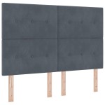 vidaXL Tăblie cap cu lumini cu bandă LED Ajustabil Gri 80 cm Catifea vidaXL Tăblie cap cu lumini cu bandă LED Ajustabil Gri 80 cm Catifea