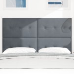 vidaXL Tăblie cap cu lumini cu bandă LED Ajustabil Gri 80 cm Catifea vidaXL Tăblie cap cu lumini cu bandă LED Ajustabil Gri 80 cm Catifea