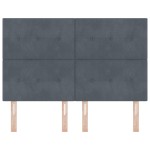 vidaXL Tăblie cap cu lumini cu bandă LED Ajustabil Gri 80 cm Catifea vidaXL Tăblie cap cu lumini cu bandă LED Ajustabil Gri 80 cm Catifea