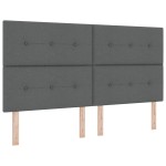 vidaXL Cap pentru pat LED Gri închis de 90 cm, din țesătură vidaXL Cap pentru pat LED Gri închis de 90 cm, din țesătură