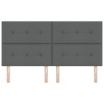 vidaXL Cap pentru pat LED Gri închis de 90 cm, din țesătură vidaXL Cap pentru pat LED Gri închis de 90 cm, din țesătură