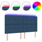 vidaXL Cap de pat LED albastru de 90 cm, din țesătură vidaXL Cap de pat LED albastru de 90 cm, din țesătură