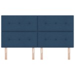 vidaXL Cap de pat LED albastru de 90 cm, din țesătură vidaXL Cap de pat LED albastru de 90 cm, din țesătură