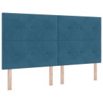 vidaXL Headboard cu LED Albastru Întunecat 90 cm Catifea vidaXL Headboard cu LED Albastru Întunecat 90 cm Catifea