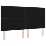 vidaXL Headboard cu LED Albastru Întunecat 90 cm Catifea vidaXL Headboard cu LED Albastru Întunecat 90 cm Catifea