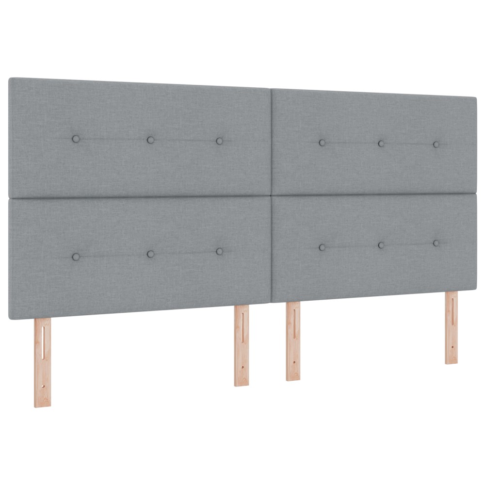 vidaXL Cap de pat LED gri deschis 100 cm, din țesătură