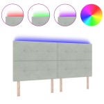 vidaXL Lumină de Tăblie LED Gri 100 cm Catifea vidaXL Lumină de Tăblie LED Gri 100 cm Catifea